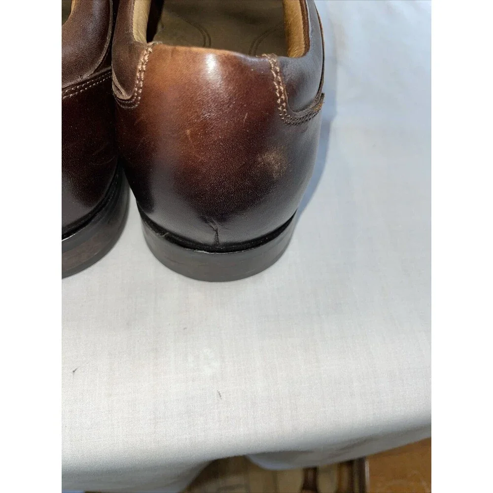Vionic Captoe Dress Shoes Mens Size 9.5 M Brown Leather Oxfords Block Heels